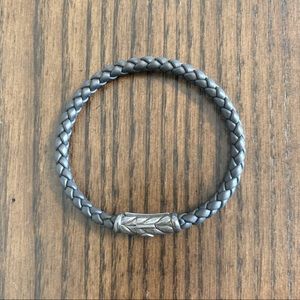 David Yurman woven rubber bracelet in black